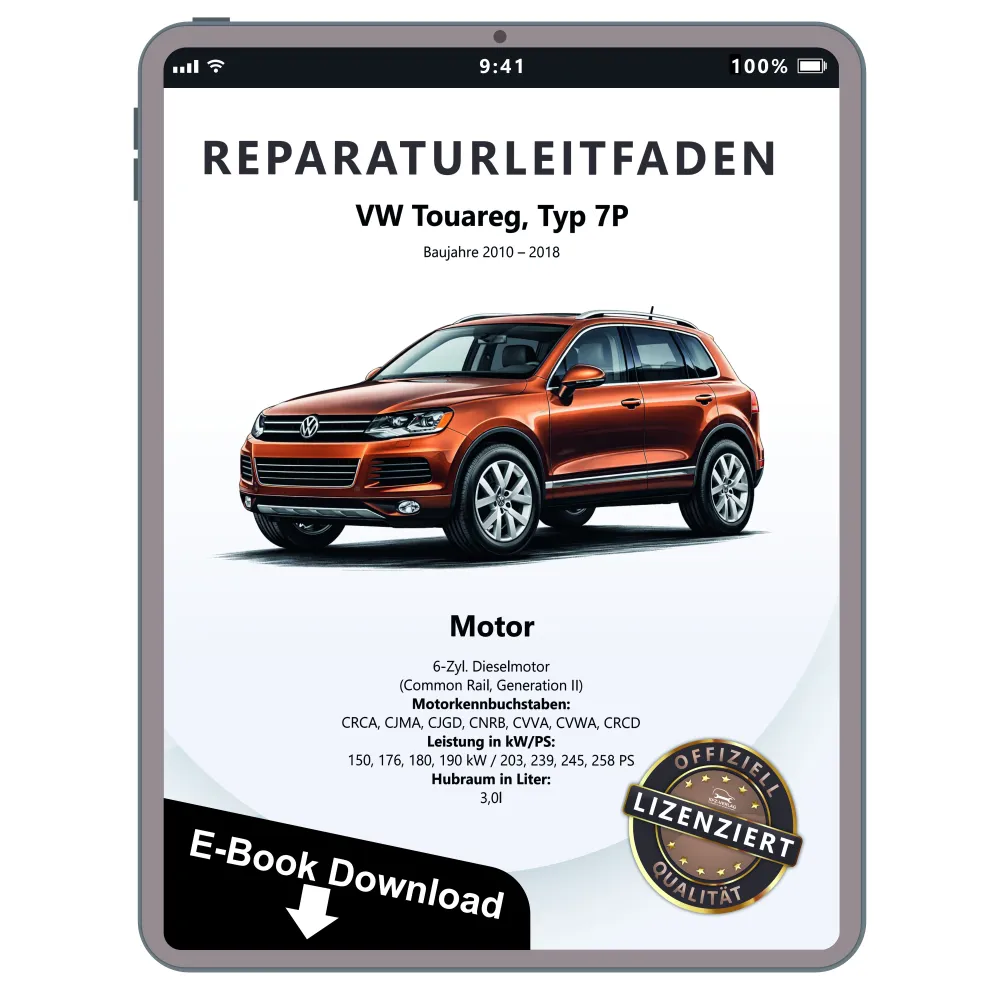 VW Touareg 7P (10-18) 3,0l Dieselmotor TDI 203-262 PS Reparaturanleitung PDF