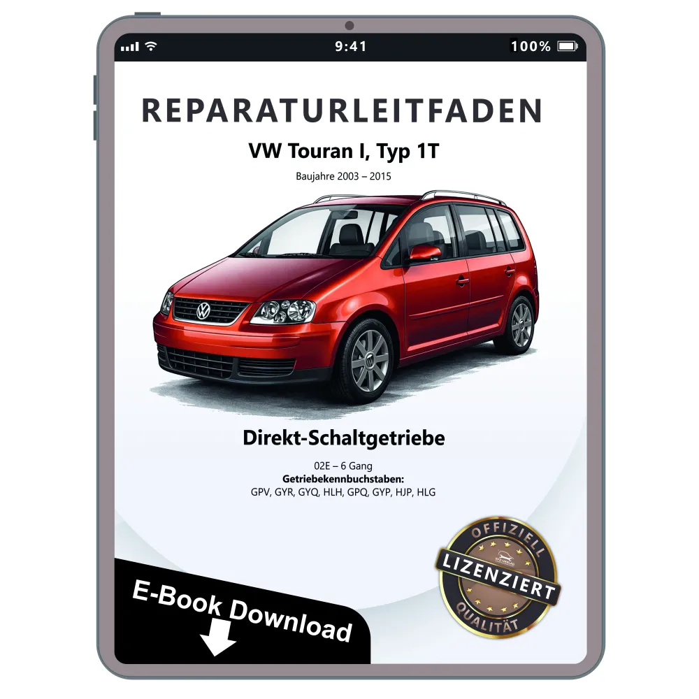 VW Touran 1T 2003-2015 6 Gang Automatikgetriebe DSG 02E Reparaturanleitung PDF