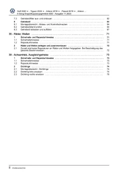 VW Arteon 3H 2020-2024 6 Gang Automatikgetriebe DKG 0DD Reparaturanleitung eBook