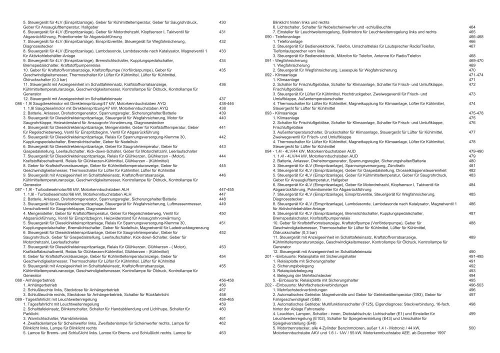 VW Caddy 9K 1995-2003 Schaltplan Stromlaufplan Verkabelung Elektrik Pläne eBook