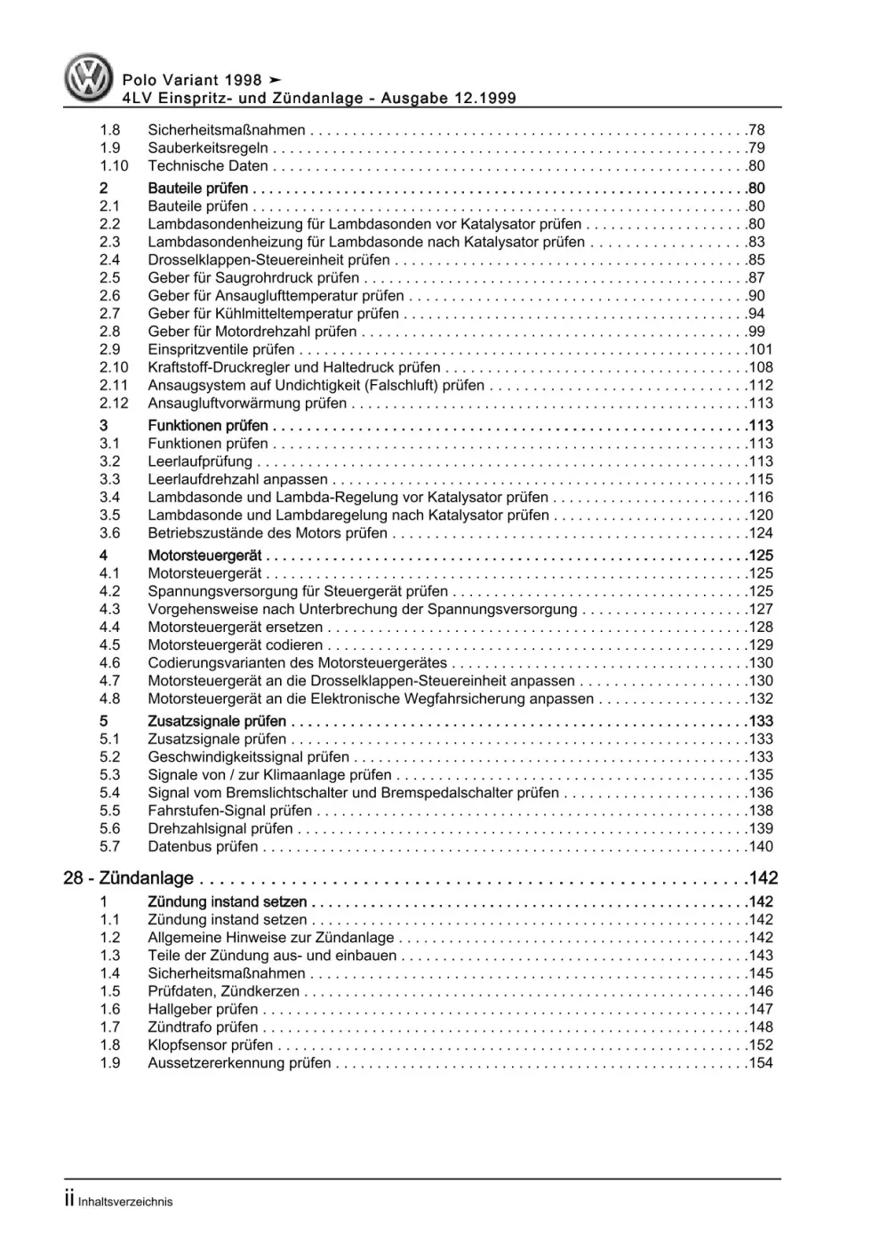 VW Caddy 9K 1995-2003 4LV Einspritz- Zündanlage 75 PS Reparauranleitung eBook