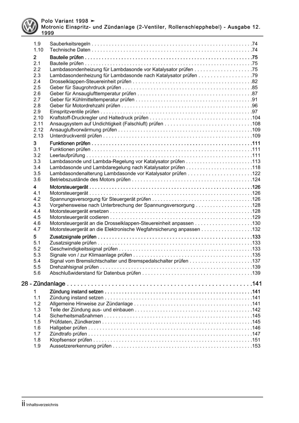 VW Caddy 9K (95-03) 60 PS Motronic Einspritz- Zündanlage Reparauranleitung eBook