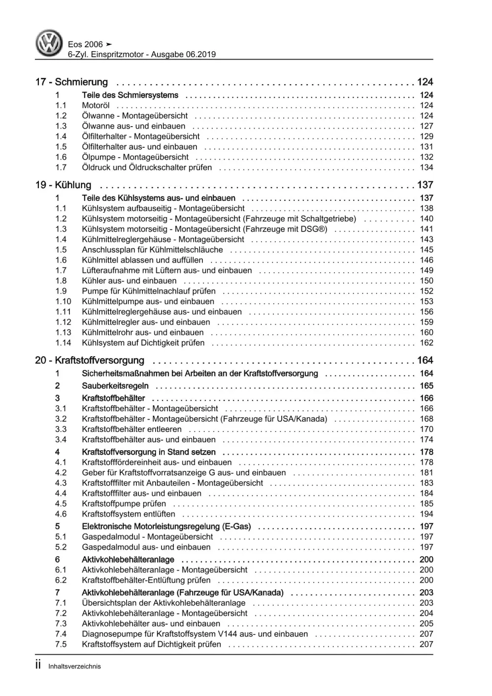 VW EOS 1F 2006-2015 6-Zyl. Benzinmotor V6 3,2l 250 PS Reparaturanleitung eBook