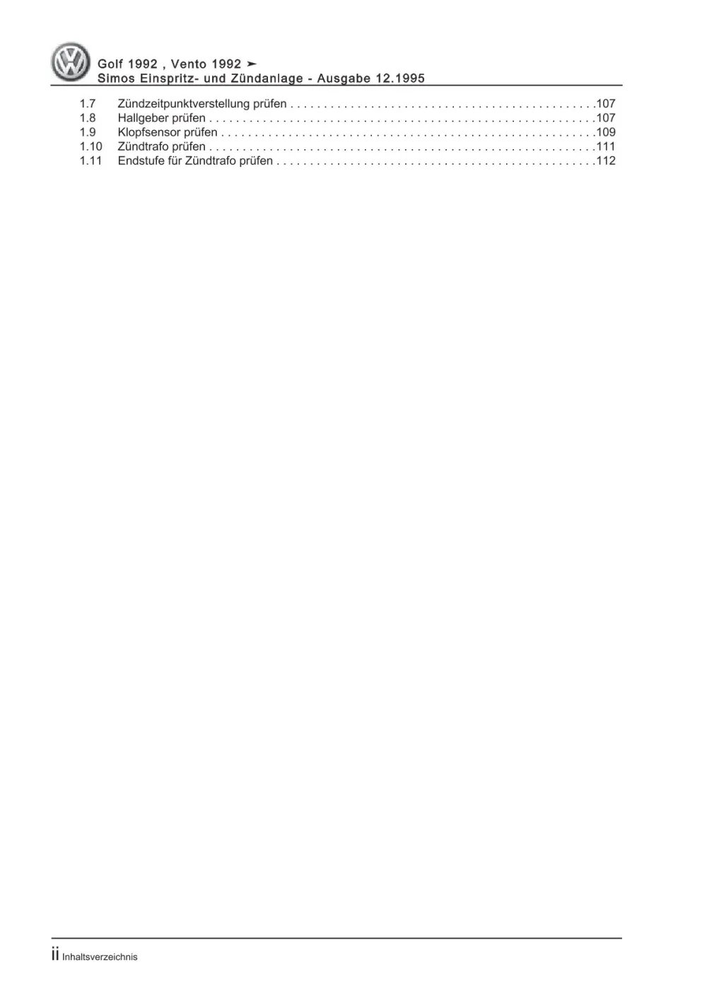 VW Golf 3 Variant 1H (93-99) Simos Einspritz Zündanlage Reparaturanleitung eBook