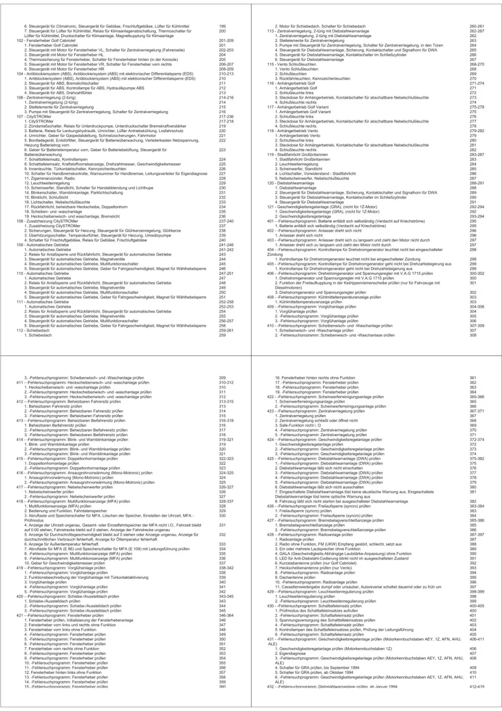 VW Golf 3 Variant 1H (91-95) Schaltplan Stromlaufplan Verkabelung Elektrik eBook