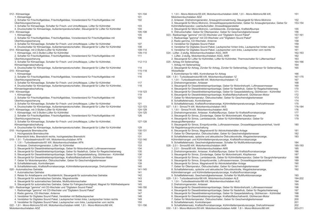 VW Golf 3 Variant 1H (95-97) Schaltplan Stromlaufplan Verkabelung Elektrik eBook