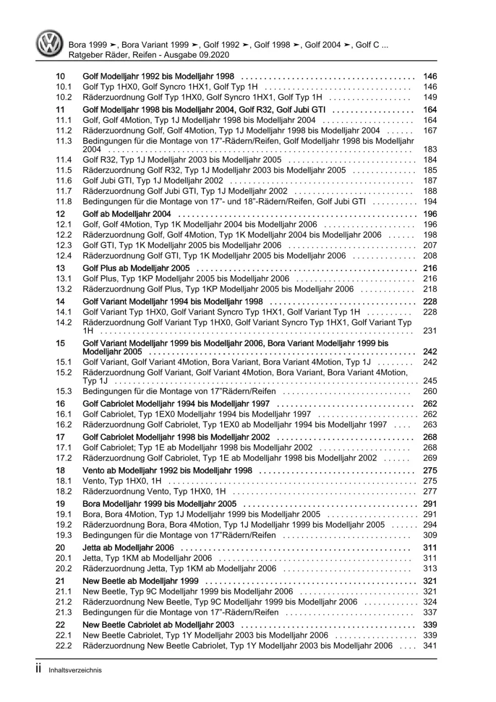 VW Golf 4 Variant 1J 1999-2006 Ratgeber Räder Reifen Reparaturanleitung eBook