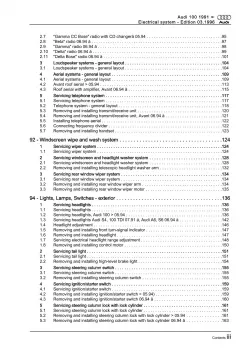Audi 100 type 4A 1990-1997 electrical system repair workshop manual eBook pdf