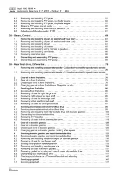 Audi 100 4A 1990-1997 4 speed automatic gearbox 01F repair workshop manual eBook