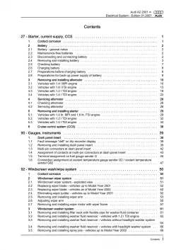 Audi A2 type 8Z 1999-2005 electrical system repair workshop manual eBook pdf