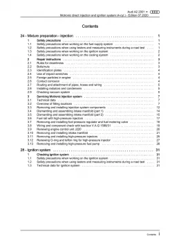 Audi A2 8Z 1999-2005 motronic injection ignition system 1.6l repair manual eBook