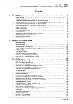 Audi A2 type 8Z 1999-2005 injection engine mechanics 110 hp repair manual eBook