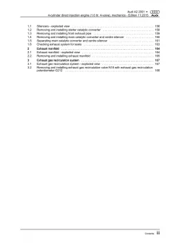 Audi A2 type 8Z 1999-2005 injection engine mechanics 110 hp repair manual eBook