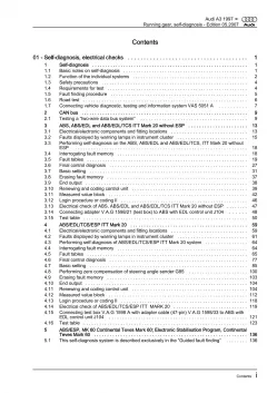 Audi A3 8L 1996-2006 running gear self-diagnosis repair workshop manual eBook