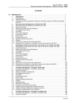 Audi A3 type 8L 1996-2006 electrical system self-diagnosis repair manual eBook