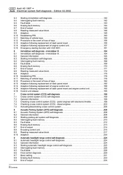 Audi A3 type 8L 1996-2006 electrical system self-diagnosis repair manual eBook