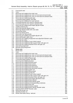 Audi A3 8L 1996-2006 general body repairs interior repair workshop manual eBook