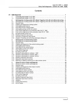 Audi A3 type 8L 1996-2006 self-diagnosis for body repairs workshop manual eBook