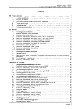 Audi A3 8L 1996-2006 5 speed manual gearbox 02J repair workshop manual eBook