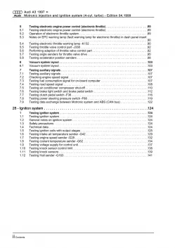 Audi A3 8L (96-06) motronic injection ignition system 209 hp repair manual eBook