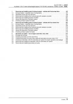 Audi A3 8L 1996-2006 injection engine mechanics 150-180 hp repair manual eBook