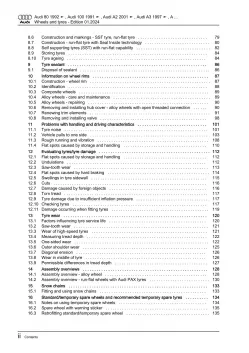 Audi A3 type 8P 2003-2012 wheels tyres general info repair workshop manual eBook