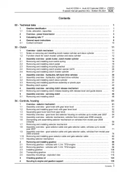 Audi A3 8P 2003-2012 6 speed manual gearbox 0AJ repair workshop manual eBook