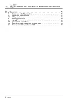 Audi A3 8P 2003-2012 direkt injection ignition system 200 hp repair manual eBook