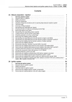 Audi A3 8P 2003-2012 motronic injection ignition system 1.6l repair manual eBook