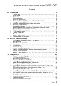 Audi A3 type 8P 2003-2012 injection engine mechanics 150 hp repair manual eBook