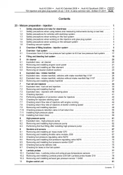 Audi A3 8P (03-12) tdi injection glow plug system 90-105 hp repair manual eBook