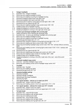 Audi A3 Cabrio type 8P7 2008-2013 electrical system repair workshop manual eBook