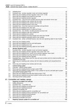 Audi A3 Cabrio 8P7 2008-2013 general body repairs exterior repair manual eBook