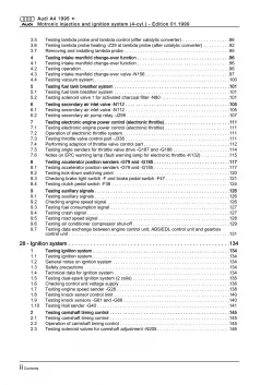 Audi A4 8D (94-02) motronic injection ignition system 125 hp repair manual eBook