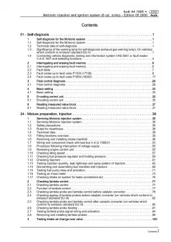 Audi A4 8D (94-02) motronic injection ignition system 381 hp repair manual eBook