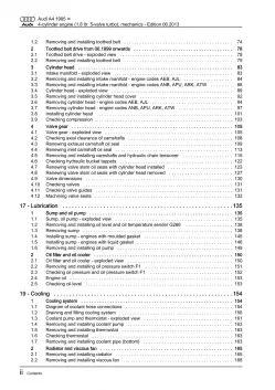 Audi A4 8D 1994-2002 injection engine mechanics 150-180 hp repair manual eBook