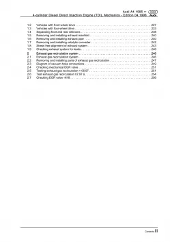 Audi A4 8D (94-02) 4-cyl. diesel engine mechanics 75-110 hp repair manual eBook