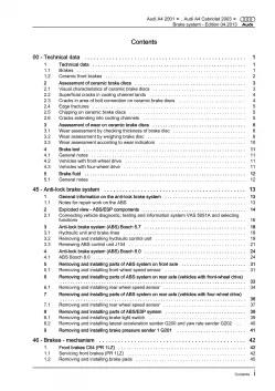 Audi A4 type 8E 2000-2008 brake systems repair workshop manual eBook pdf