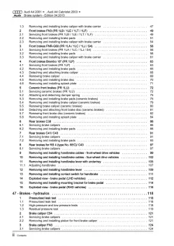 Audi A4 type 8E 2000-2008 brake systems repair workshop manual eBook pdf