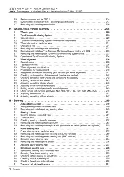 Audi A4 8E 2000-2008 running gear axles steering fwd awd repair manual eBook pdf