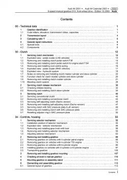 Audi A4 8E 2000-2008 6 speed manual gearbox 01X repair workshop manual eBook