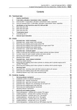 Audi A4 8E 2000-2008 6 speed manual gearbox 0A3 repair workshop manual eBook