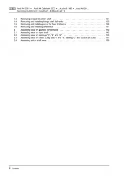 Audi A4 8E 2000-2008 servicing multitronic gearbox 01J 0AN repair manual eBook