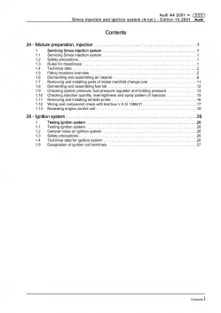 Audi A4 8E 2000-2008 simos injection ignition system 102 hp repair manual eBook