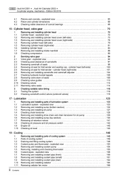 Audi A4 8E 2000-2008 injection engine mechanics 163-170 hp repair manual eBook