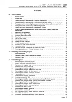 Audi A4 8E 2000-2008 diesel engine mechanics 2.0l 121-170 hp repair manual eBook