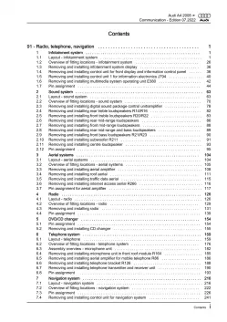 Audi A4 8K 2007-2015 communication radio navigation repair workshop manual eBook