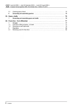 Audi A4 8K 2007-2015 6 speed manual gearbox 0B3 repair workshop manual eBook