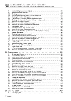 Audi A4 8K 2007-2015 2.0l diesel engines 120-177 hp repair workshop manual eBook