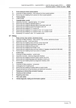 Audi A4 type 8W 2015-2019 electrical system repair workshop manual eBook pdf